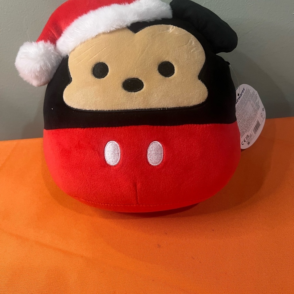 6/$25 Squishmallows Red and Black Stuffed Christmas  Mickey Mouse Plush